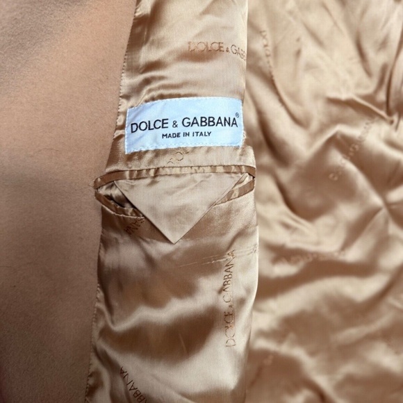 DOLCE & GABBANA Coat Double Breasted Wool Brown - Nice! - Picture 8 of 12